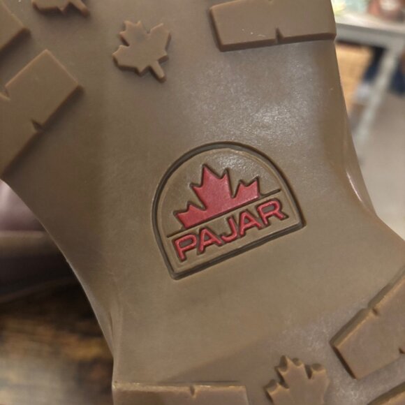 Pajar Womens Quilted Brown Leather & Suede Duck Boots With Side Zipper Closure - Picture 9 of 13